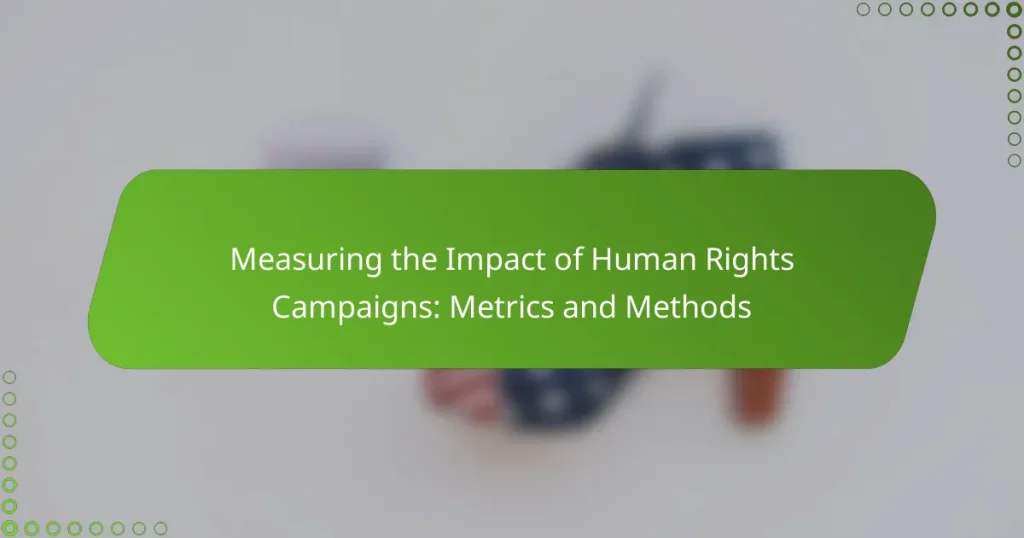 Measuring the Impact of Human Rights Campaigns: Metrics and Methods