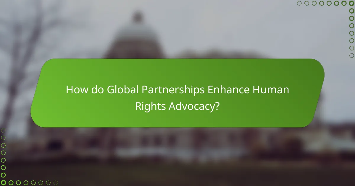 How do Global Partnerships Enhance Human Rights Advocacy?