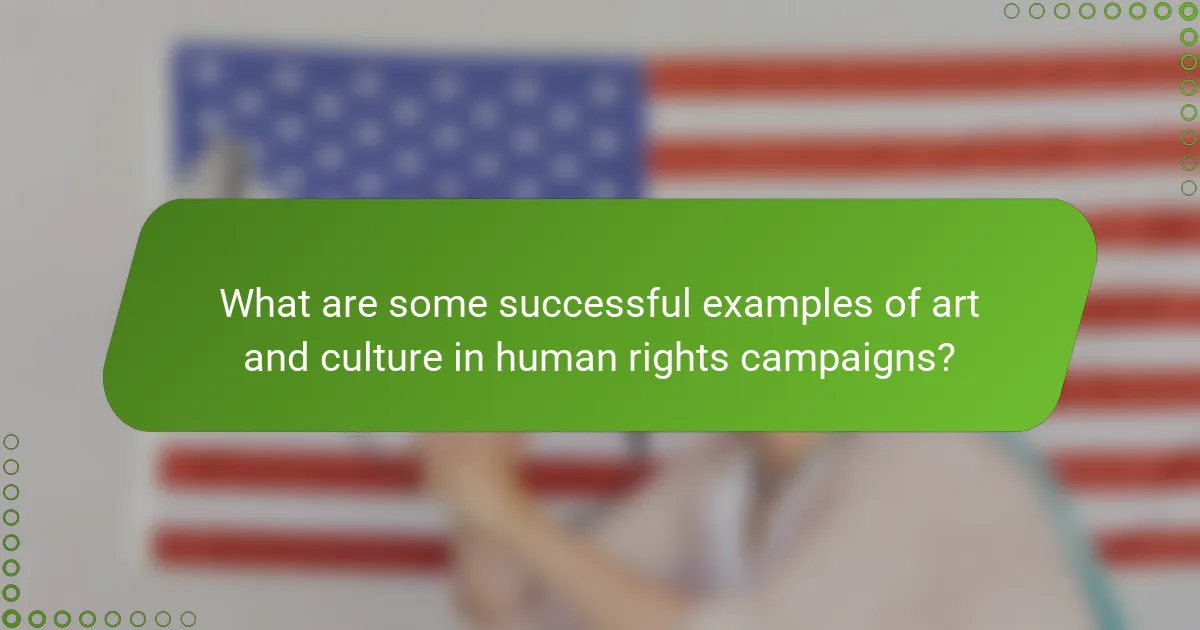 What are some successful examples of art and culture in human rights campaigns?