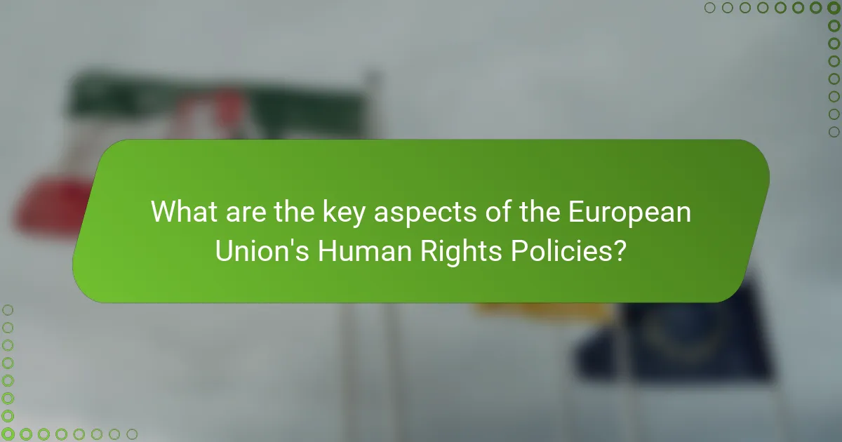 What are the key aspects of the European Union's Human Rights Policies?