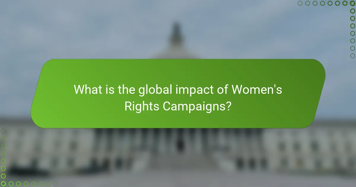 What is the global impact of Women's Rights Campaigns?