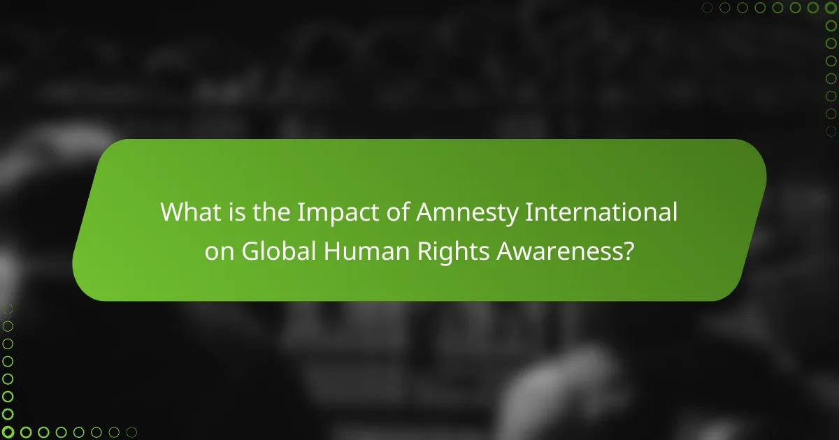 What is the Impact of Amnesty International on Global Human Rights Awareness?