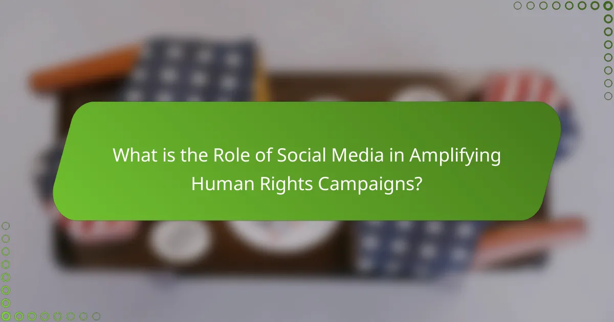 What is the Role of Social Media in Amplifying Human Rights Campaigns?