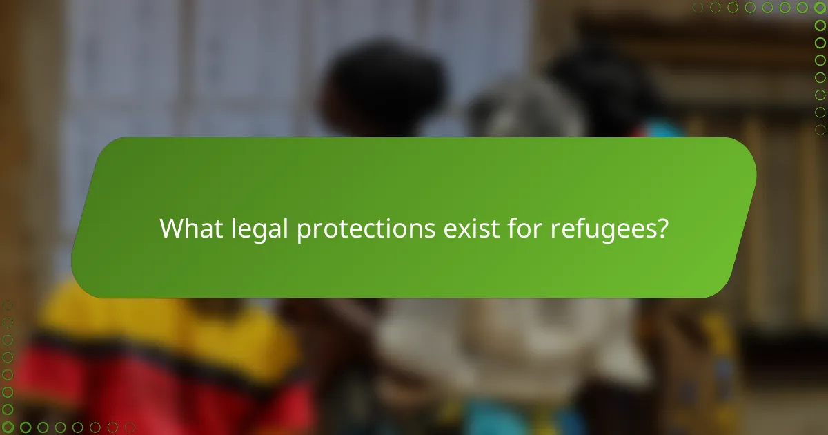 What legal protections exist for refugees?
